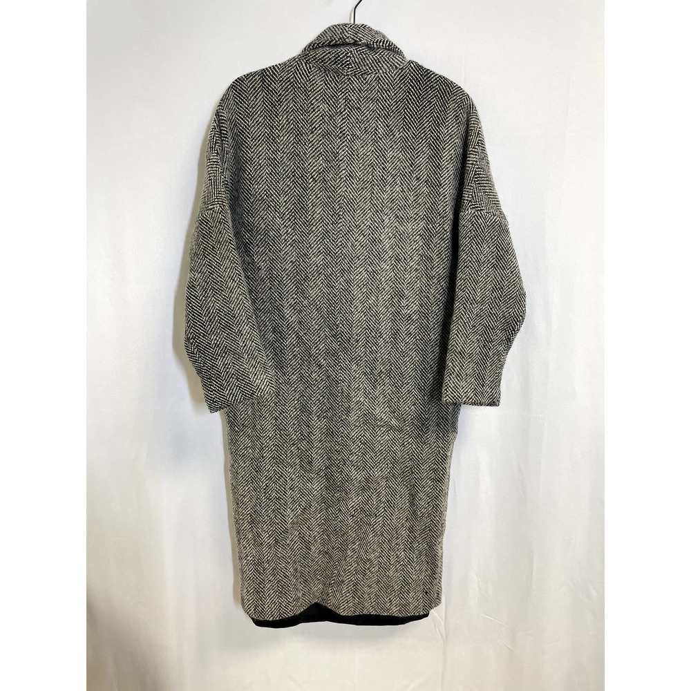 Herringbone One Button Single Breasted Long Overc… - image 5